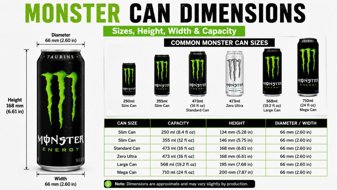 Monster Can Dimensions