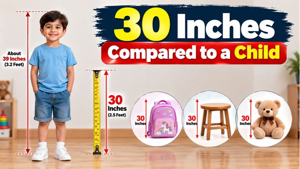 30 Inches Compared to Human