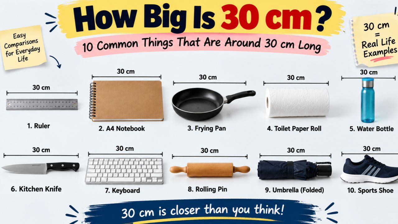How Big Is 30 cm? 10 Common Things That Are 30 cm Long