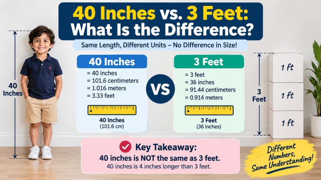 How Tall Is 40 Inches