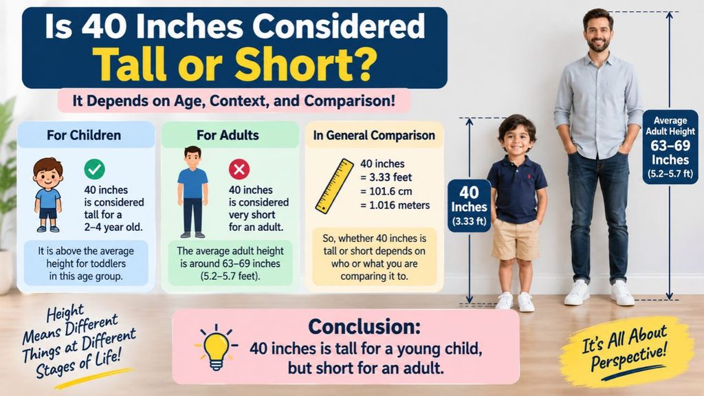 How Tall Is 40 Inches