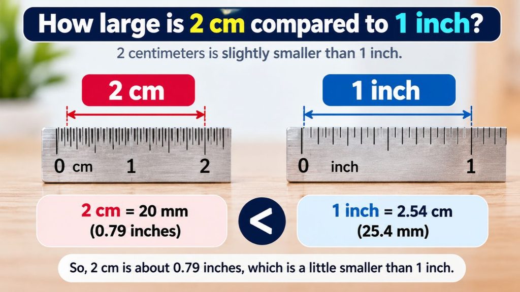 how big is 2 cm