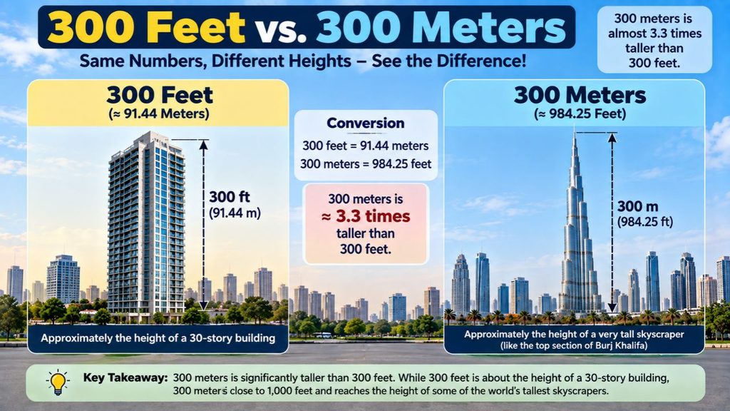 how tall is 300 feet