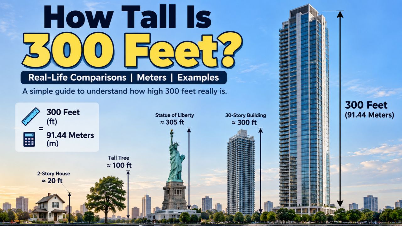 how tall is 300 feet