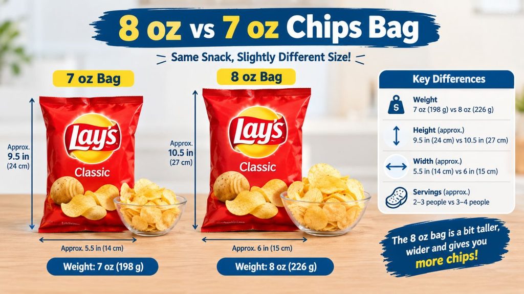 8 oz Bag of Chips Size